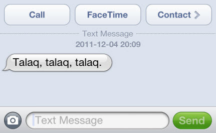 Talaq via text
