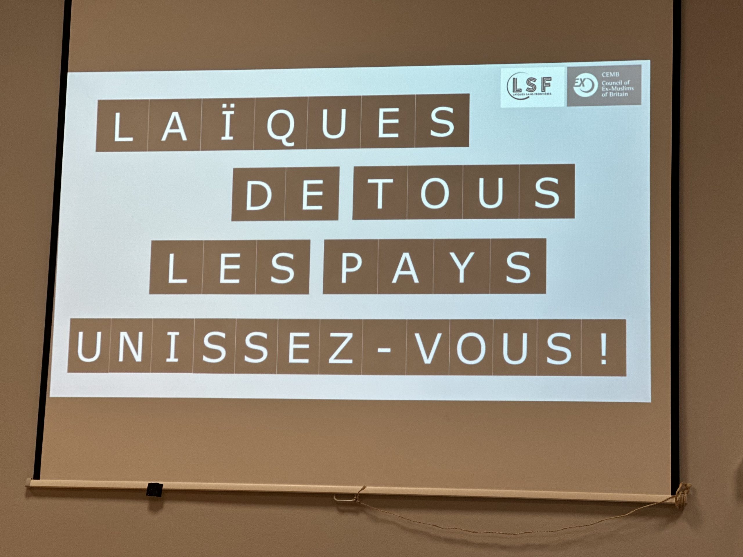 PARIS APPEAL: Laics of the World Unite