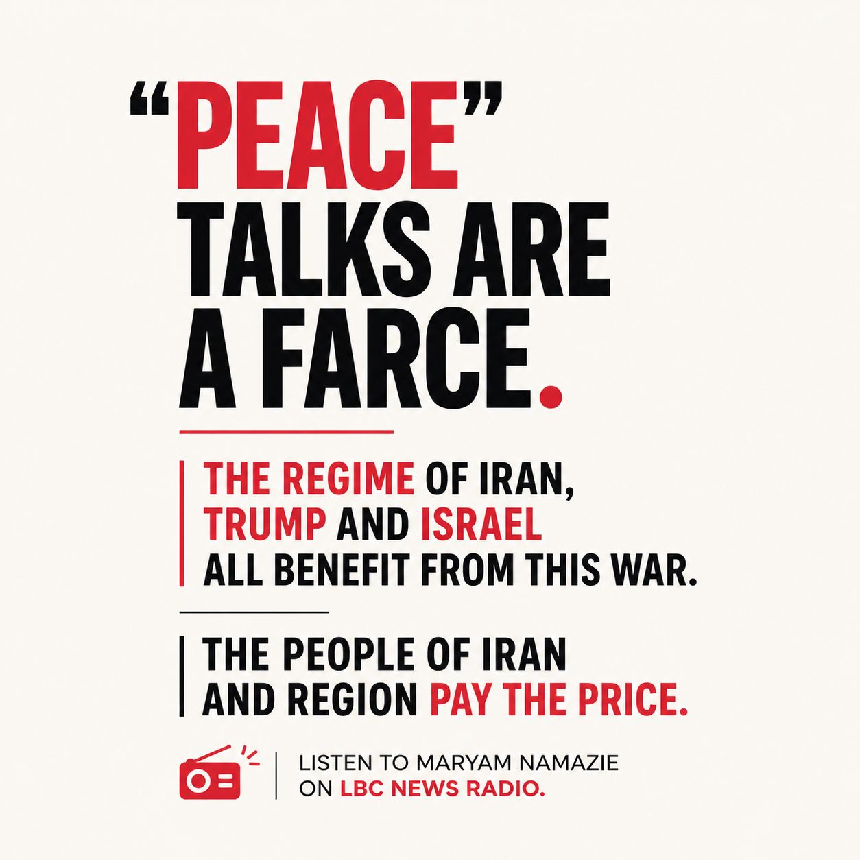 Peace Talks are a Farce